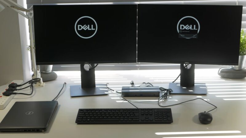 Closed Laptop Dual Monitor Configuration