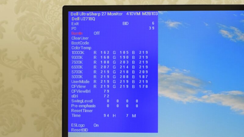 Monitor Built-in Diagnostic Mode