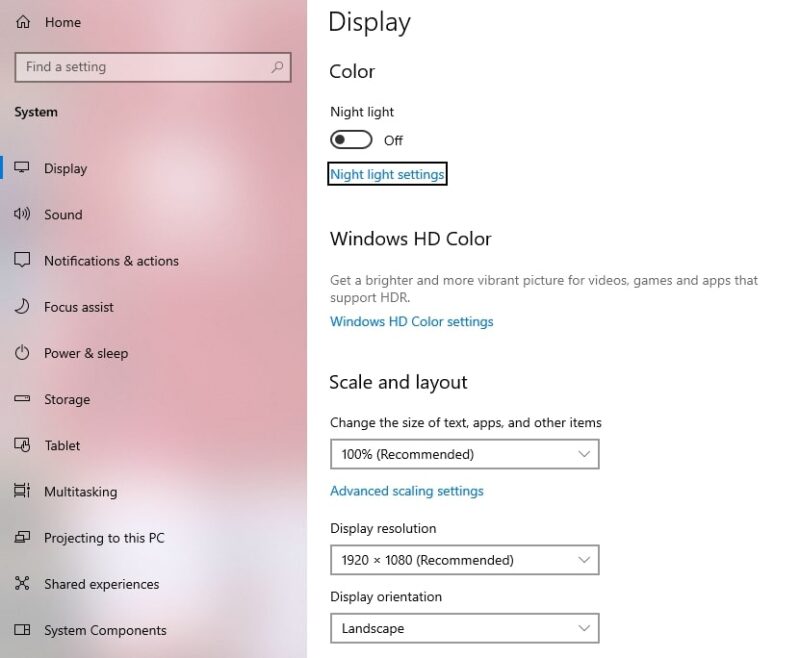Adjust Screen Resolution